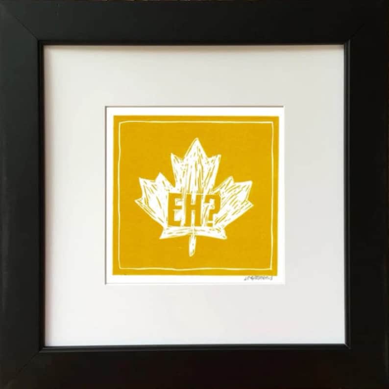 Canada Eh all four colours Lino Prints
