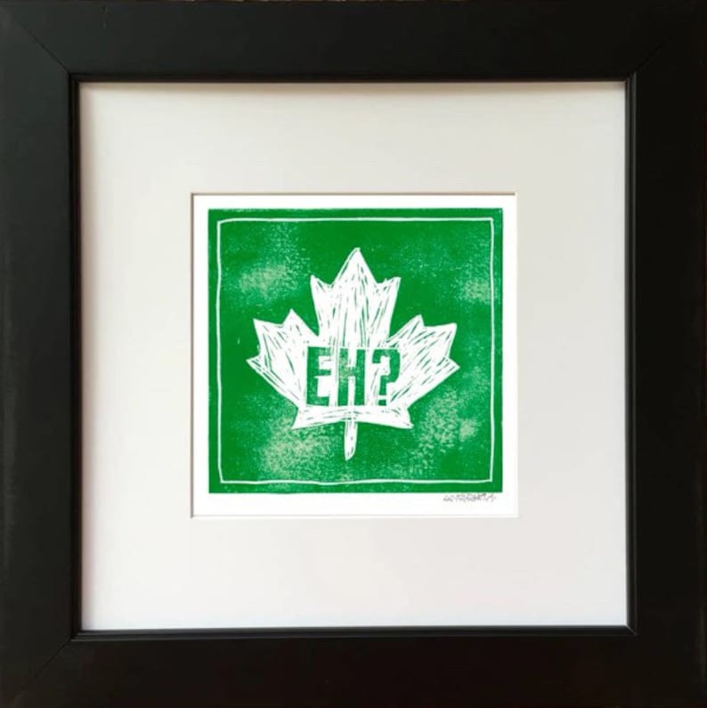 Canada Eh all four colours Lino Prints