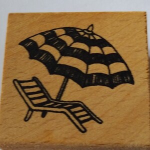 Strandkorb Stempel auf Holz montiert seltenes Handwerk Pool Sommer spaß beim schwimmen