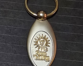 Sun Valley Metal Key Fob Keychain Vintage Key Chain Memorabilia