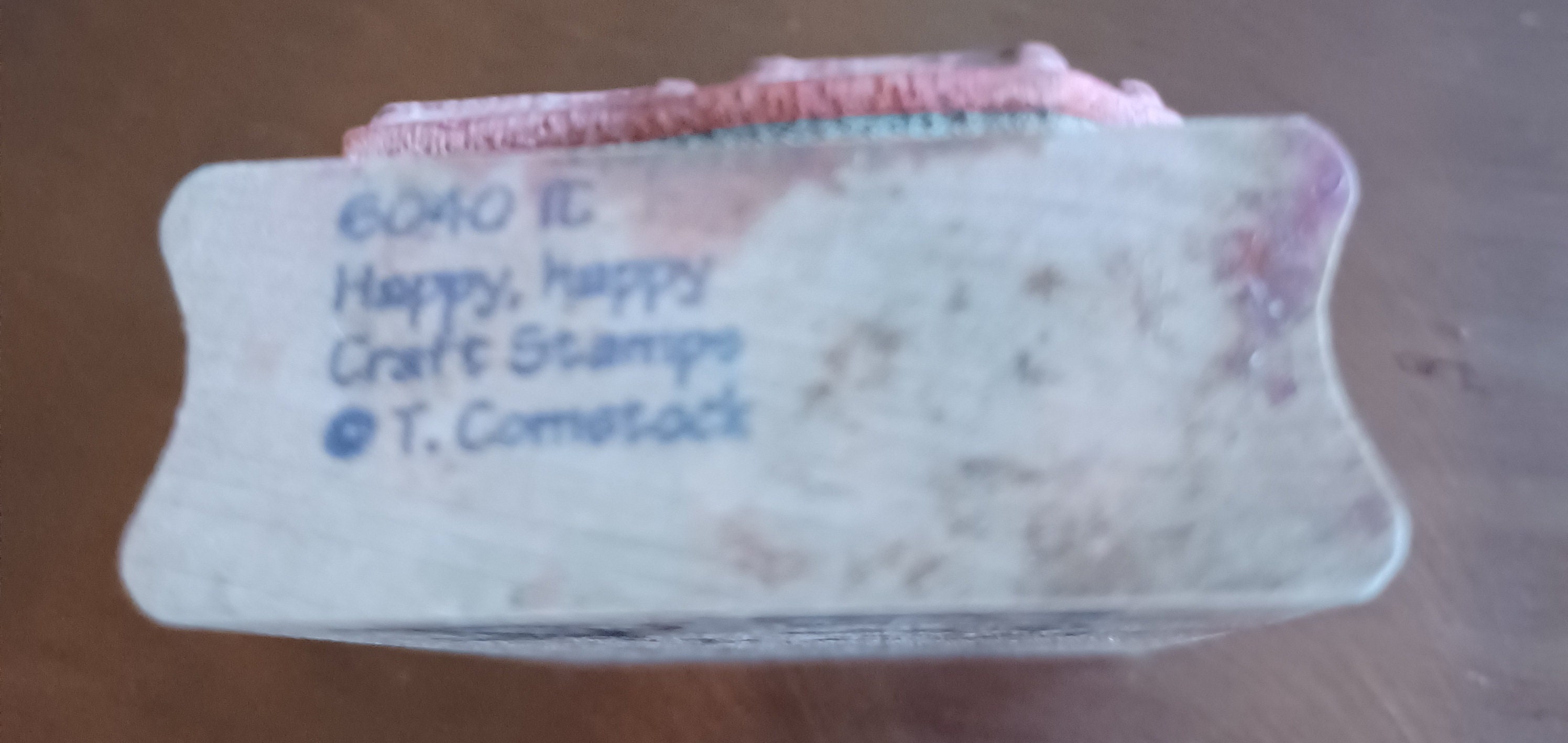 Happy Happy Birthday Quote Wood Mounted Rubber Stamp by T. Comstock ...