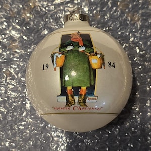 Norman Rockwell 1984 Vintage 19th Limited Edition Ornaments Christmas Tree Dave Grossman
