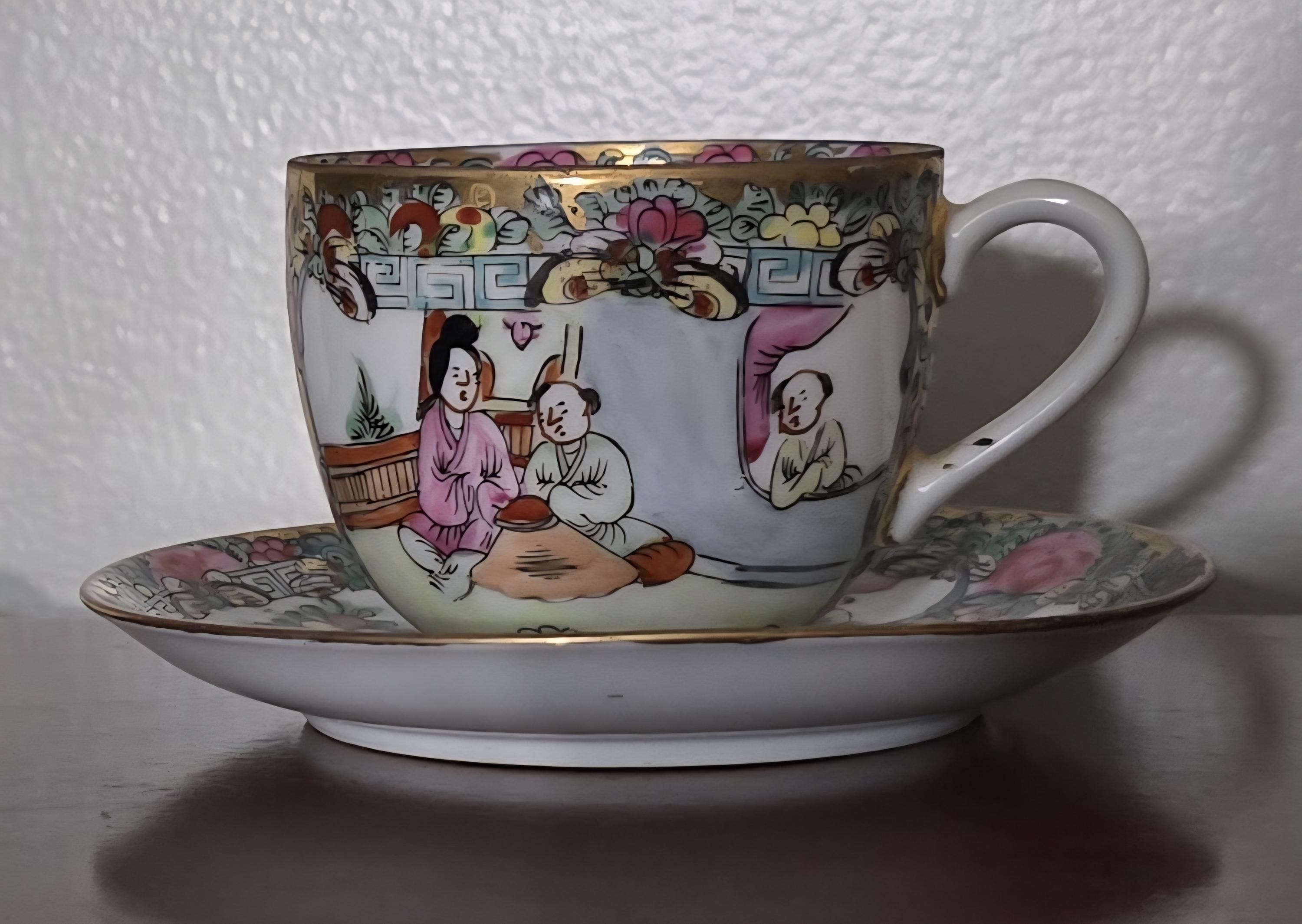 Antique Rose Medallion China Set - Etsy