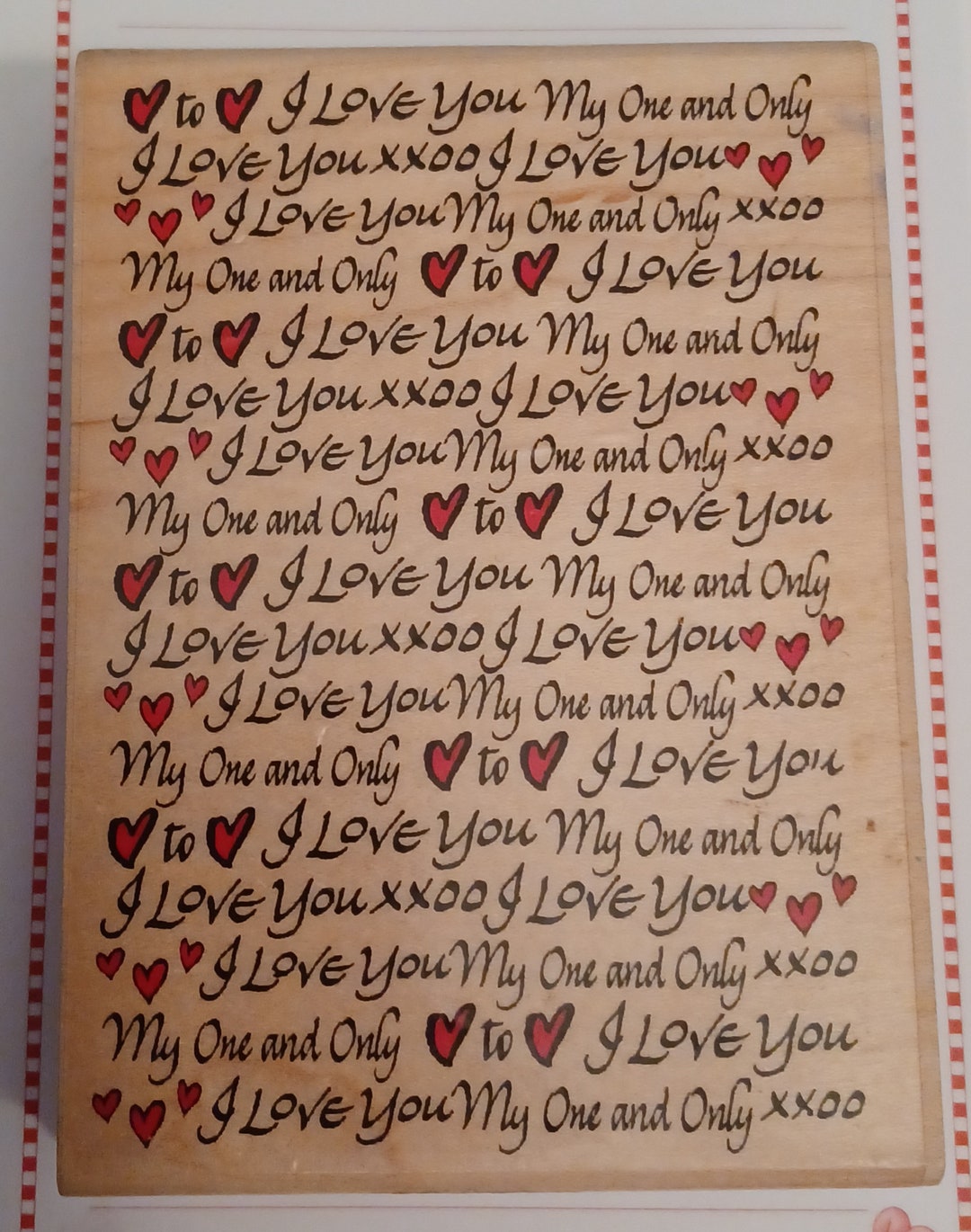 高質 I Love Mounted Wood Vintage Large Extra Background Words You 絵画