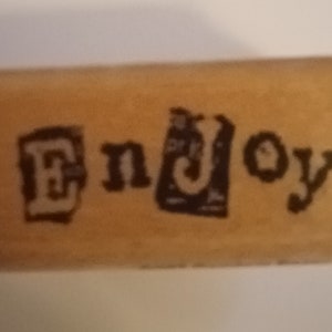 Enjoy Quote Wood Mounted Rubber Stamp Montage Collection Stampendous 2005B097 Random Enjoy