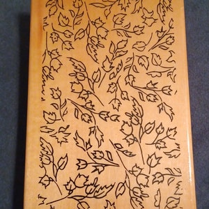 Lassen Sie Herbst oder Frühling Baum Hintergrund Extra Großer Vintage Holz montiert Stempel von Anita's Größe K 1999