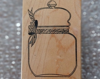 Large Candy Jar Wood Mounted Rubber Stamp by Stamp of Excellence inc.  rare