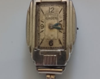 GRUEN 2 two antique watch faces for upcycling or repair