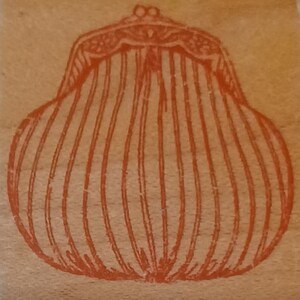 Cartera victoriana antigua con solapa y sello de goma montado en madera de Diffusions by Hampton Arts 2002 art déco nouveau
