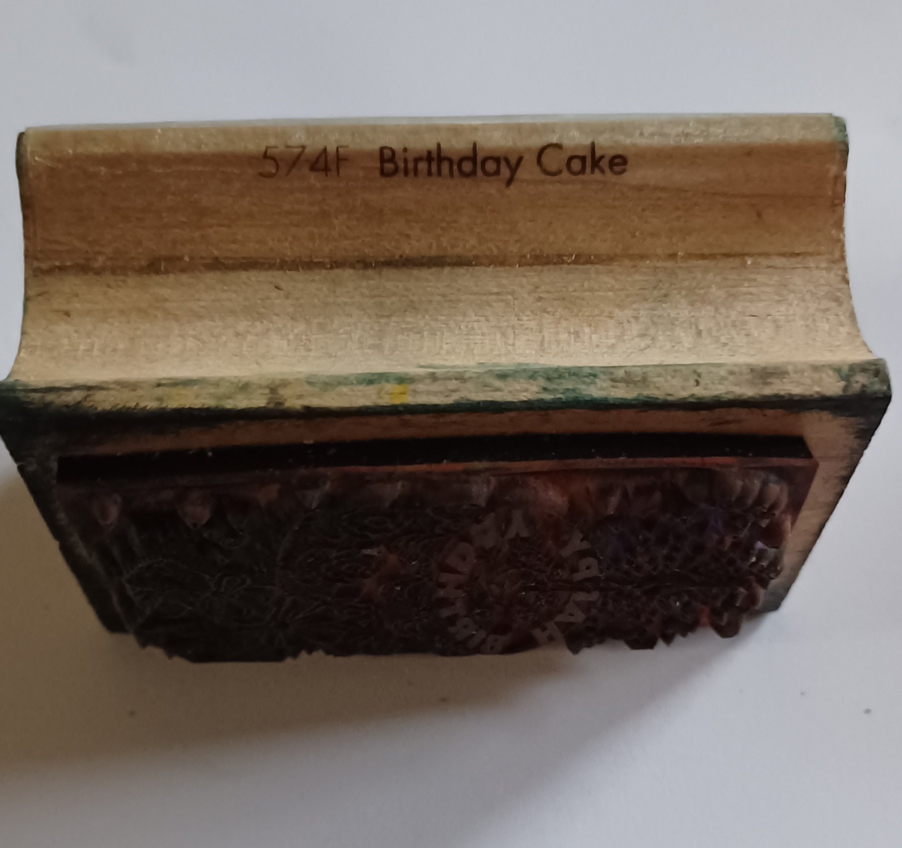Happy Birthday Rare Vintage Wood Mounted Rubber Stamp 574F by Hero Arts ...
