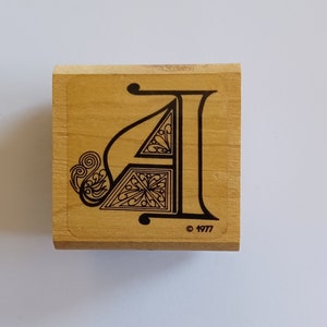 Graphistamp の文字 A モノグラム 希少なヴィンテージ 1977 アルファベット モデル S 301A