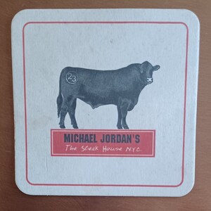 Rare Michael Jordan Restaurant Authentic Vintage Drink Beer Cardboard Coaster 2000s