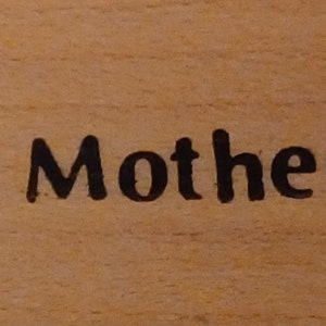 Happy Mother's Day quote op hout gemonteerde rubberen stempel van Rubber Soul nieuw zeldzaam 2002
