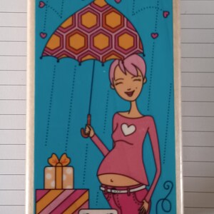 Tampon en caoutchouc pour mère enceinte et maman enceinte, baby shower, 2004 par Rubber Stampede 3764J