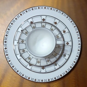 Lenox Prism Platinum 5 Piece Place Setting Fine Bone China like new vintage 1999