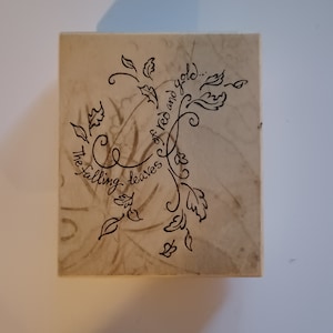 PSX the Falling Leaves of Red and Gold Zitat Holz Stempel Stempel G-3229 Herbst Herbst Laub Vintage Hard to Find HTF rare