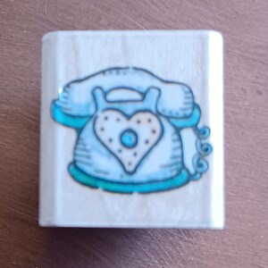 Penny Black Love to Chat Telefon Holz Stempel Stempel 863A Jahrgang 1996