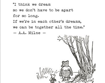 Four Set Of Winnie The Pooh Prints Love Wedding Quotes Etsy