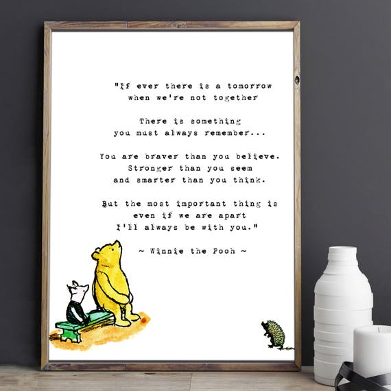 Winnie The Pooh Wedding Quotes Pooh Baby Quotes If Ever Etsy