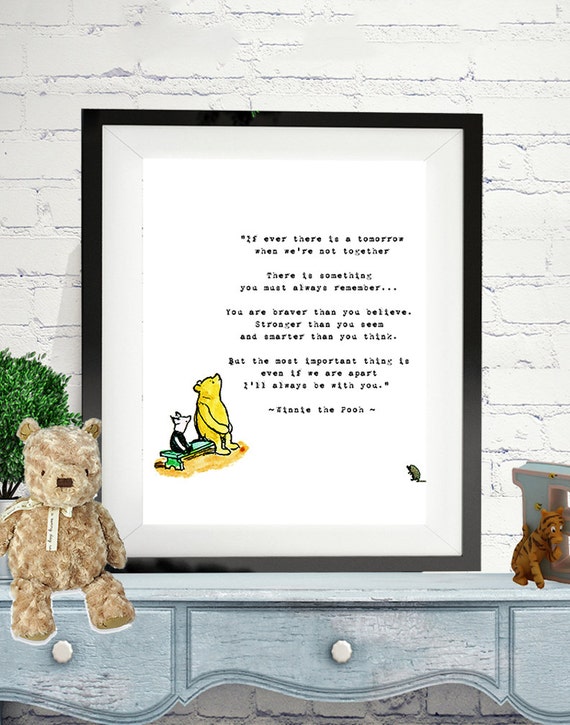 Winnie The Pooh Wedding Quotes Pooh Baby Quotes If Ever Etsy