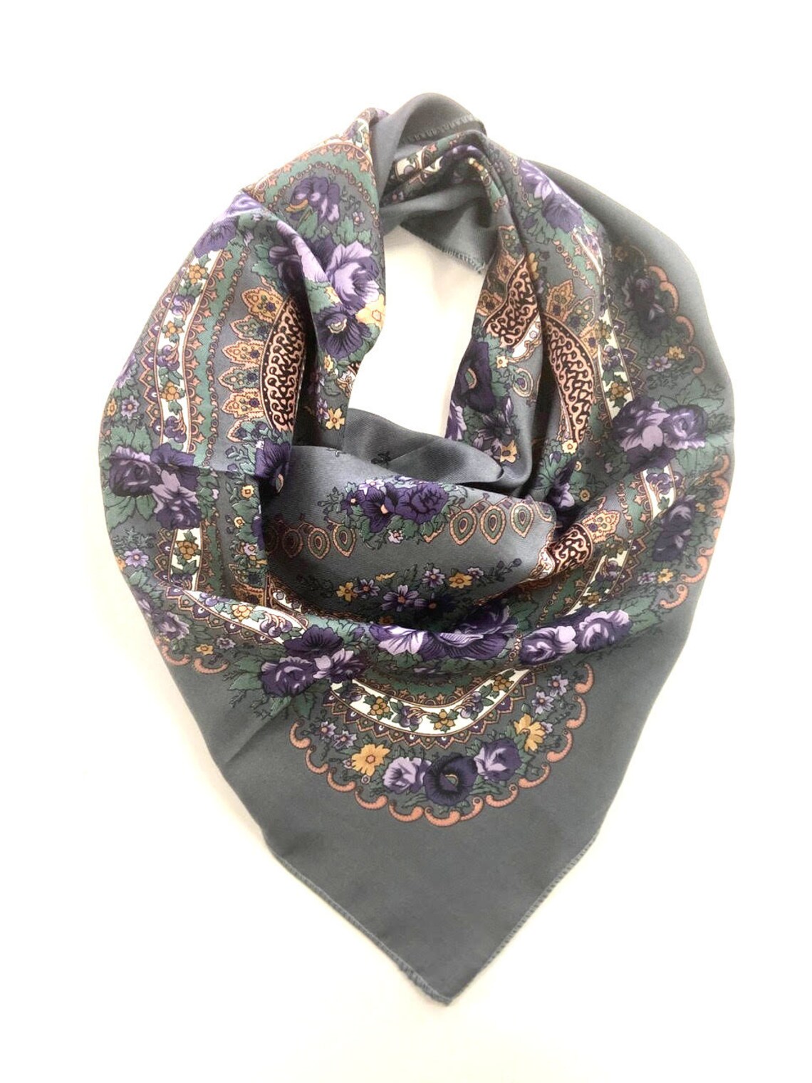 Traditional Polish Folk Head Scarf Cotton Collection Etsy