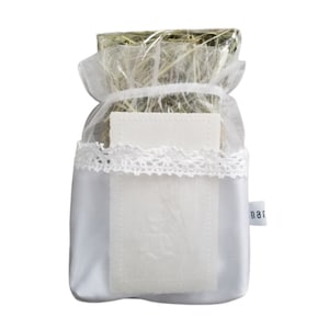 Traditional Polish Lace Pouch Holder with Christmas Wafer & Hay Set