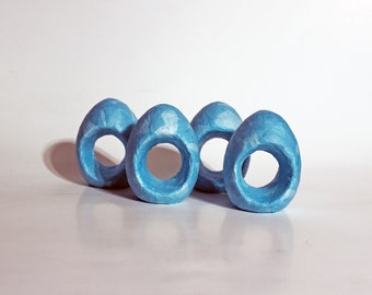 Set of 4 Ceramic Napkin Rings