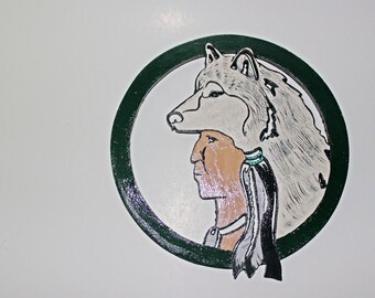 Hand-painted Wooden Indian Wall Decor