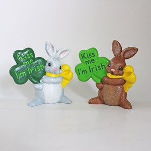 Ceramic Rabbit &#39;Kiss Me I&#39;m Irish&#39;
