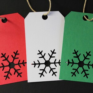 Set of 12 Snowflake Gift Tags