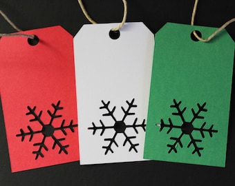 Set of 12 Snowflake Gift Tags