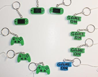 Resin Gaming Keychain: Controller, Switch, or 'Game On' Design