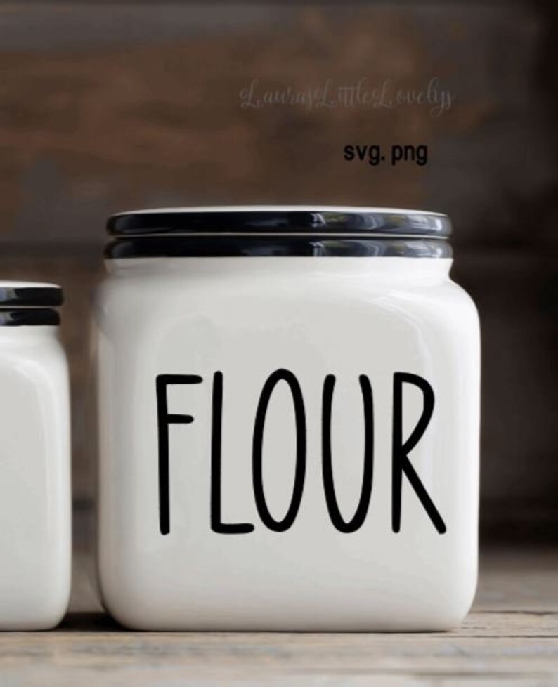 Download Flour Canister Label svg Pantry svg Kitchen SVG Cricut | Etsy