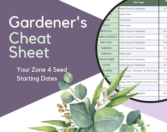 Zon 4 Fröstartdatum - Trädgårdsmästarens fusklapp - Utskrivbar PDF