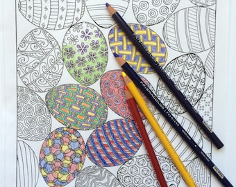 Dibujo para colorear - Huevos de Pascua