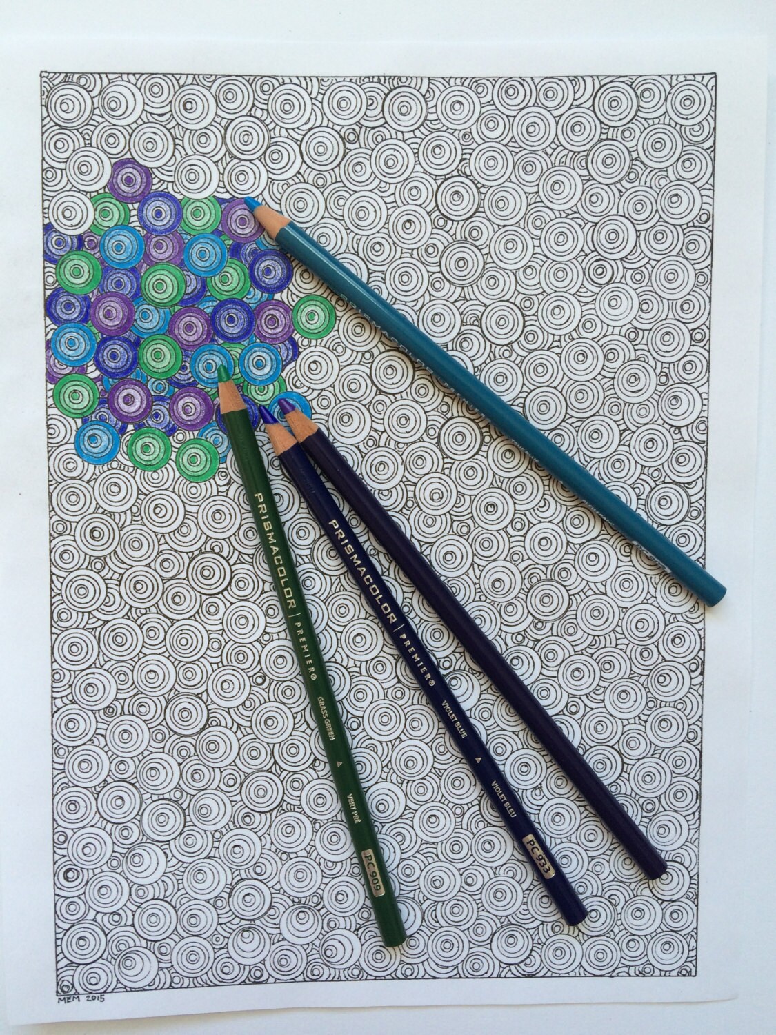 Coloring Page - Concentric Circles - Etsy