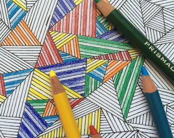 Pagina da colorare - Triangoli