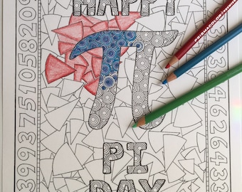 Kleurplaat - Fijne Pi-dag