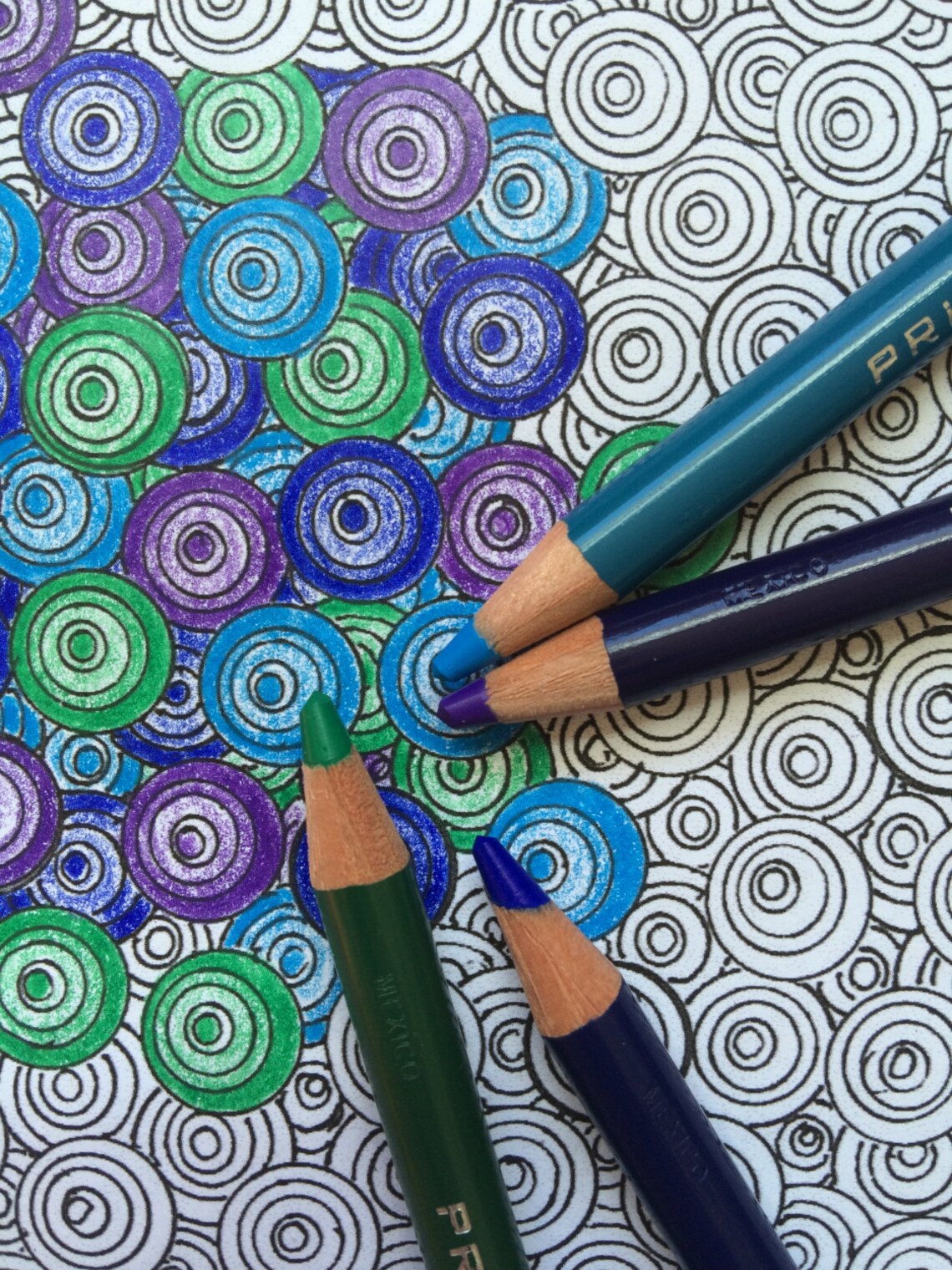 Coloring Page - Concentric Circles - Etsy