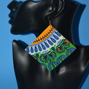 African Print Earrings