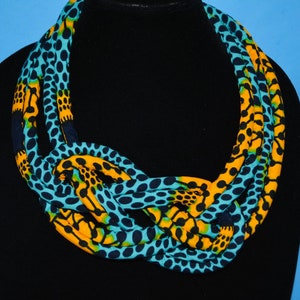 Ankara Necklaces/Ankara Snake Necklace/Ankara Print Necklace