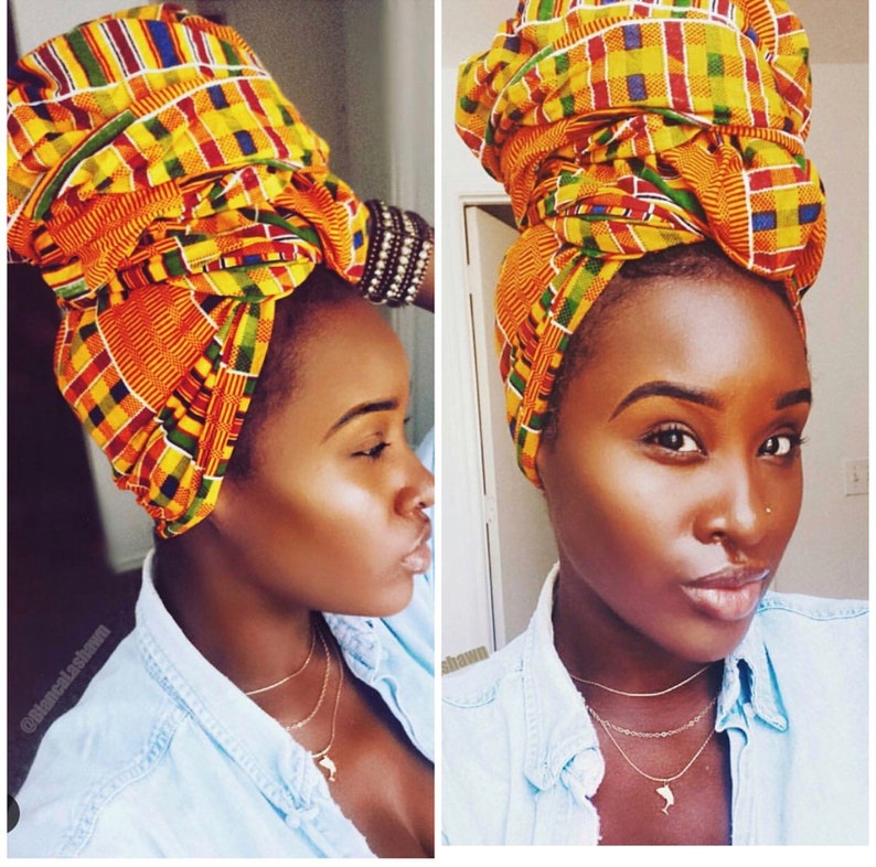 Kente Headwrap African Print Headwrap Ankara Fabric Ankara - Etsy