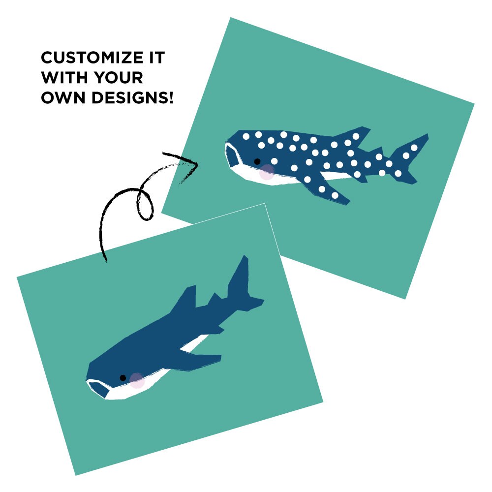 Whale Shark Art Printable Activity for Kids Keepsakes Custom Art - Etsy