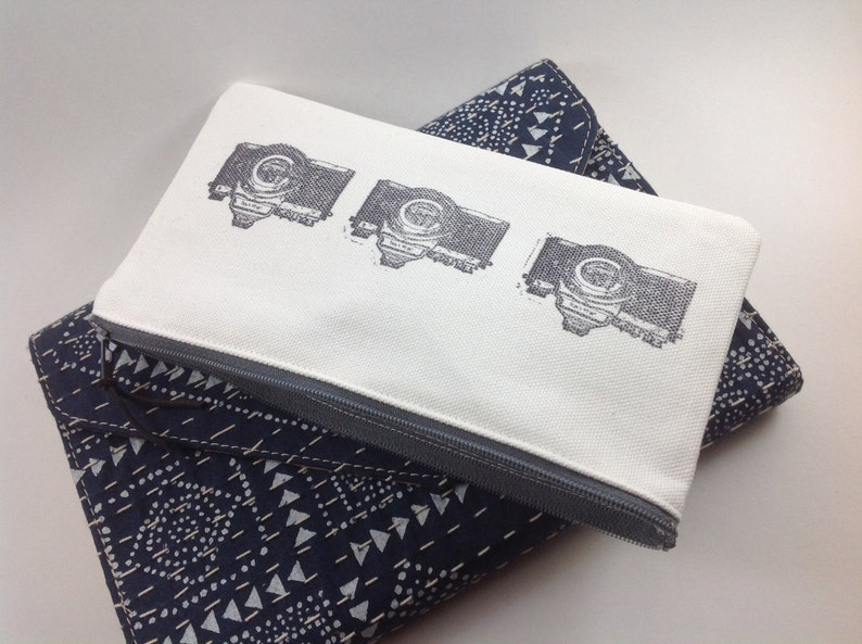 pencil case fabric bag plain canvas case gift bag zipper canvas pouch party gift Plain canvas pencil case sturdy coin purse