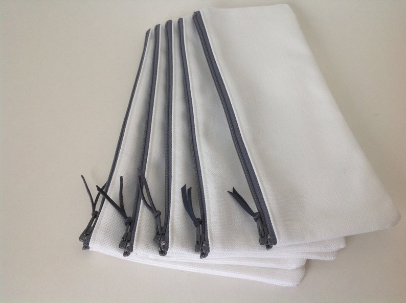 pencil case fabric bag plain canvas case gift bag zipper canvas pouch party gift Plain canvas pencil case sturdy coin purse