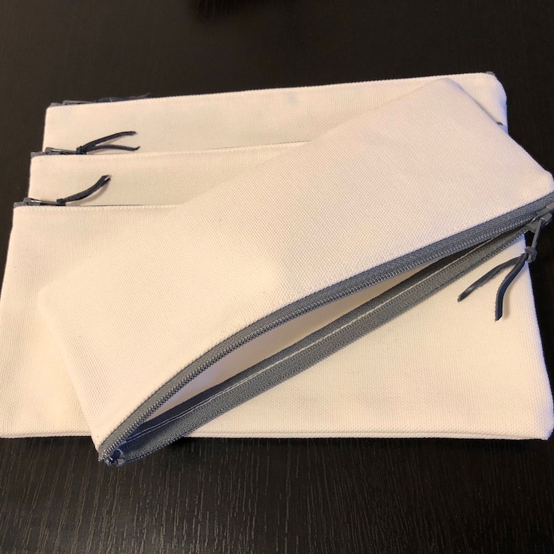 pencil case fabric bag plain canvas case gift bag zipper canvas pouch party gift Plain canvas pencil case sturdy coin purse