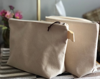 canvas zip bags