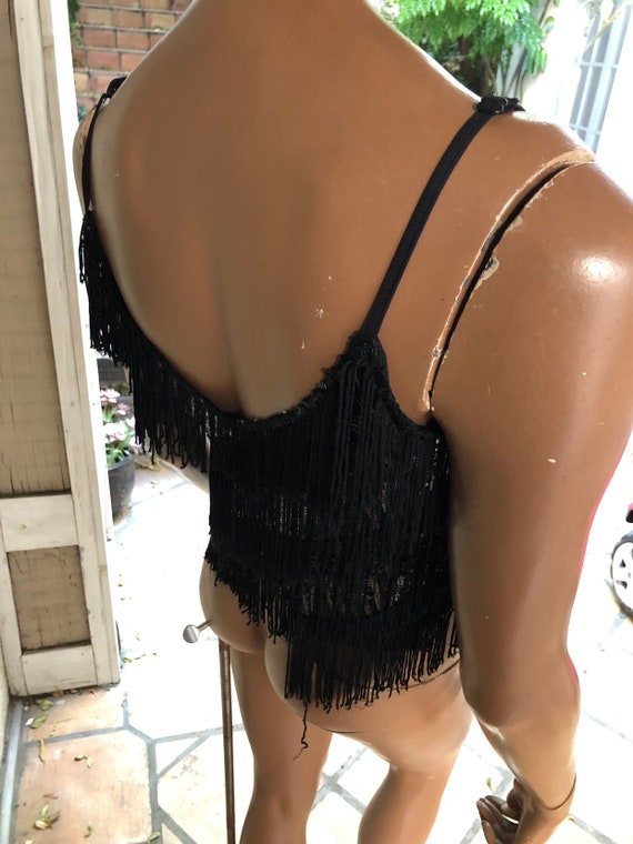 1980s Sequin Fringe Cropped Top Summer - image 2