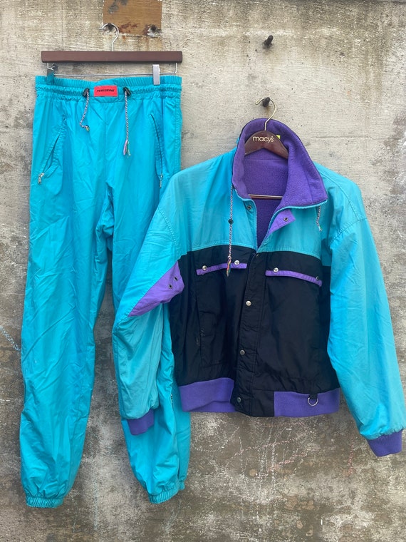 1980s Peregrine Two Piece Ski Suit Windbrealer 80… - image 1