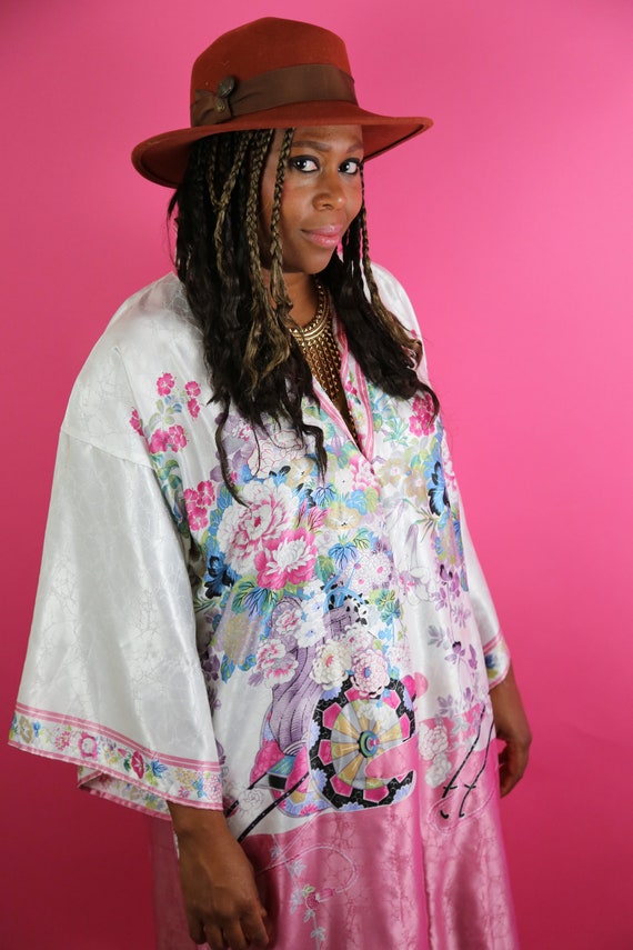 1990s Incredible Kimono Outerwear Womens Ethnic Designer Look Photo Shoot Boho Bohemian Amazing Asian Jacket